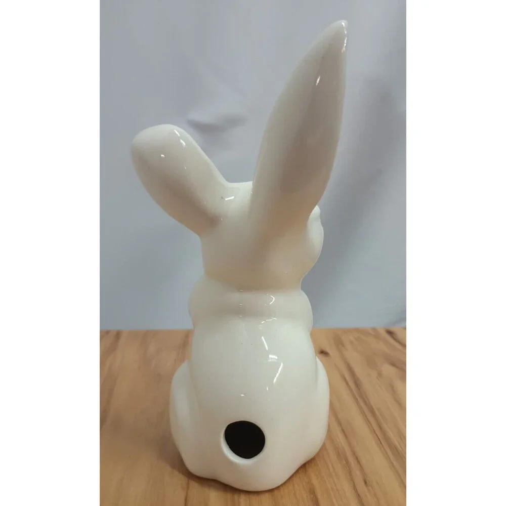 Vintage Laughing Bunny Cotton Ball Dispenser Tail Rabbit